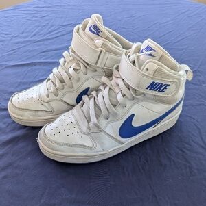 Nike High-Top Sneakers with Blue Accents